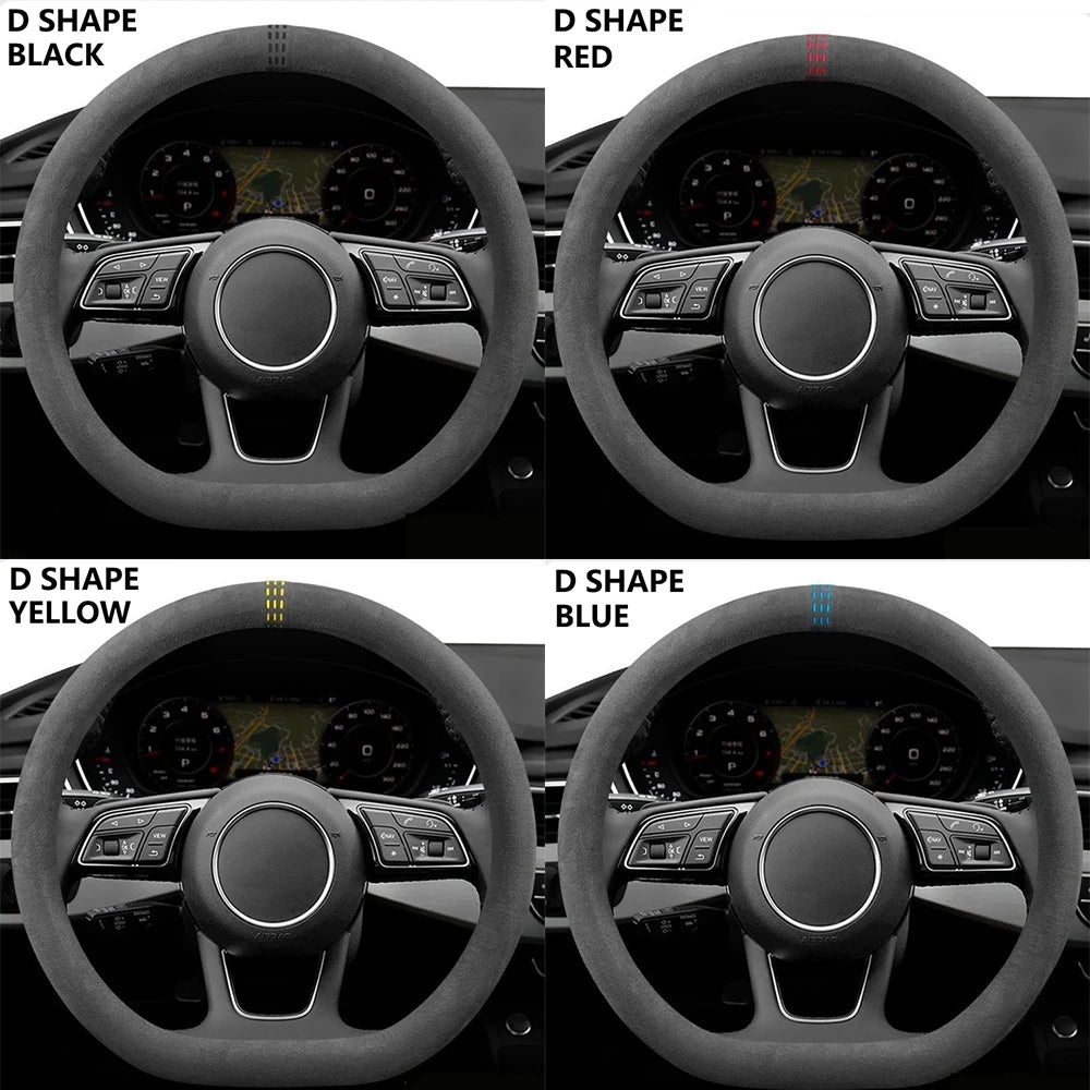 HookUpCo. Breathable Cowhide Suede Steering Cover - HookUpCo.