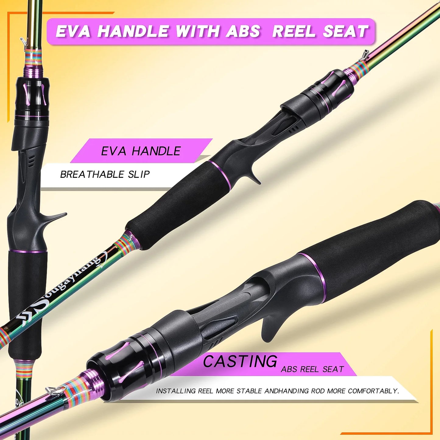 HookUpCo. Carbon Fiber Baitcasting Fishing Rod - HookUpCo.