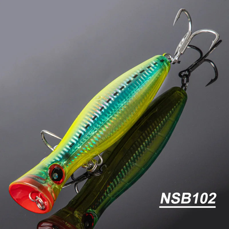 HookUpCo. Big Game Popper Fishing Lures 12cm - HookUpCo.