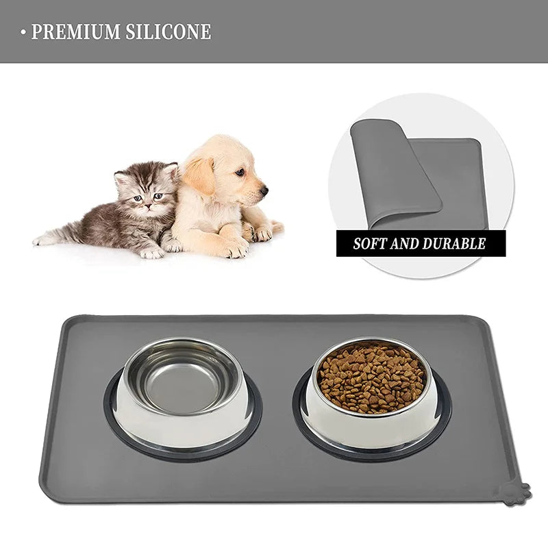 HookUpCo. Non-Stick Waterproof Pet Feeding Mat