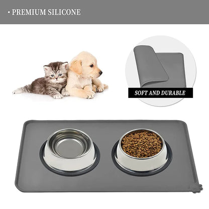 HookUpCo. Non-Stick Waterproof Pet Feeding Mat