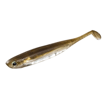 Realistic soft plastic fishing lure with paddle tail and lifelike eye, ideal for anglers