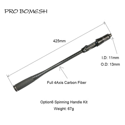 HookUpCo. Carbon Fiber Taper Grip Fishing Handle - HookUpCo.