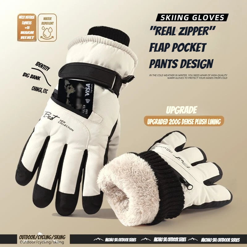 Winter Cycling Gloves with Non-Slip Grip for Snow Sports