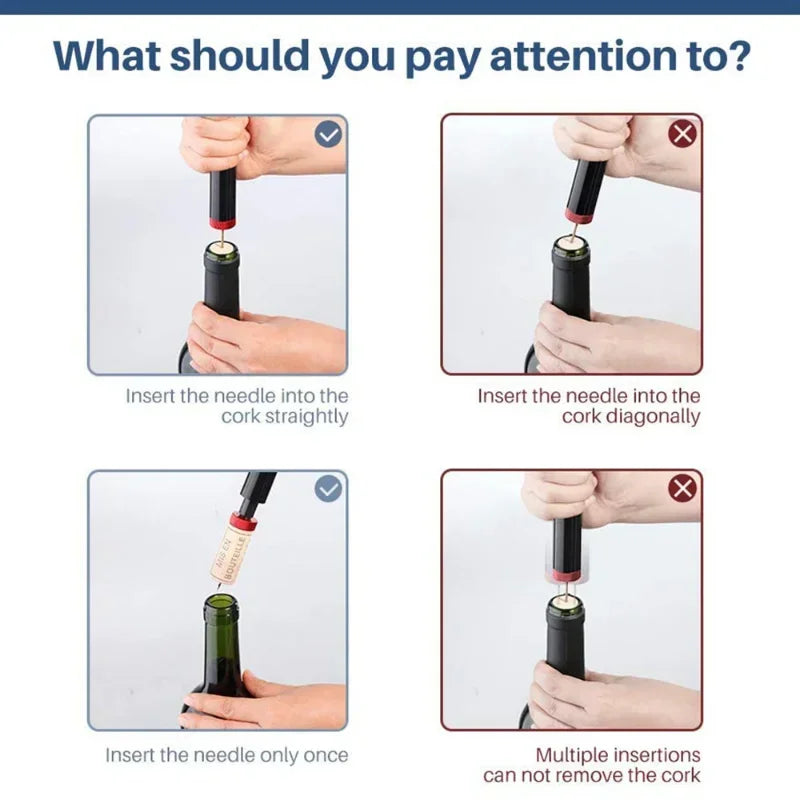 HookUpCo. Safety Air Pump Wine Opener Tool