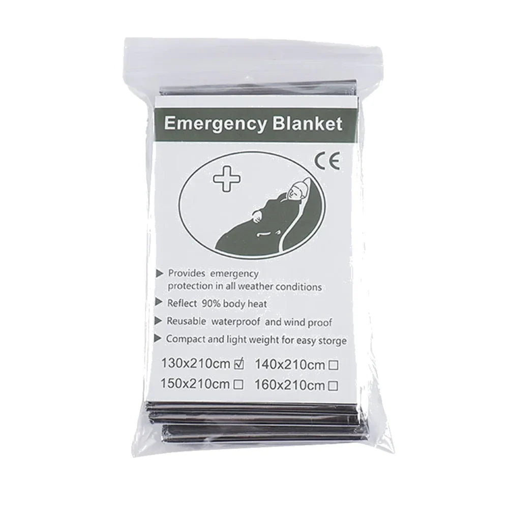 HookUpCo. Waterproof Thermal Emergency Survival Blanket Set