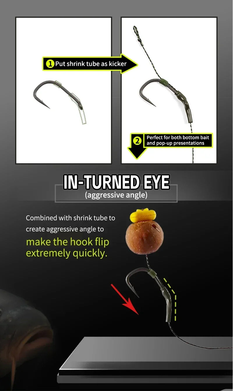 HookUpCo. 10 Ultra Sharp PTFE Coated Fishing Hooks - HookUpCo.