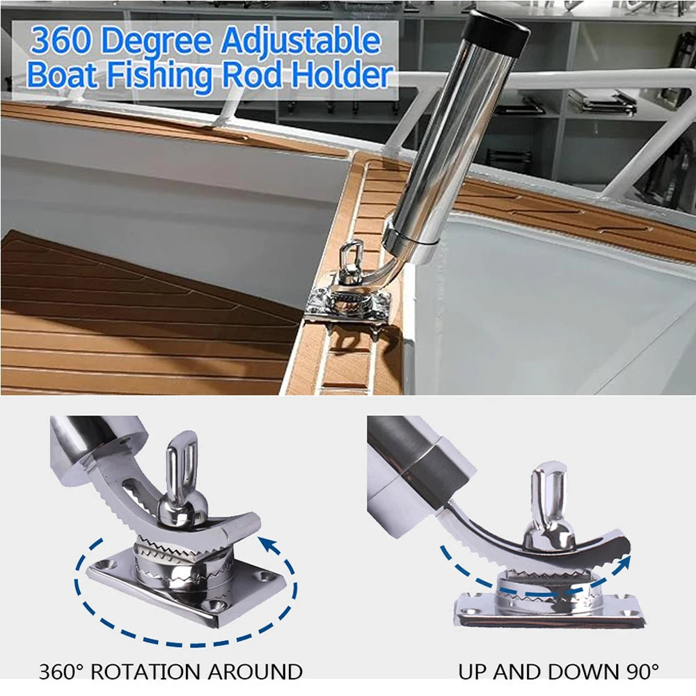 HookUpCo. Adjustable Stainless Steel Rod Holder - HookUpCo.