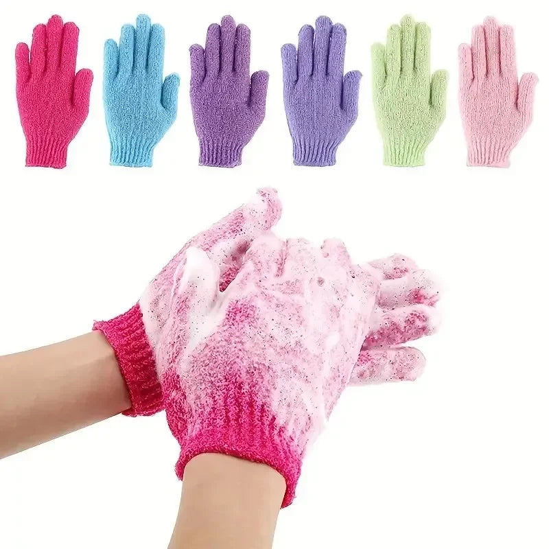 Exfoliating Bath Gloves Set for Smooth Skin