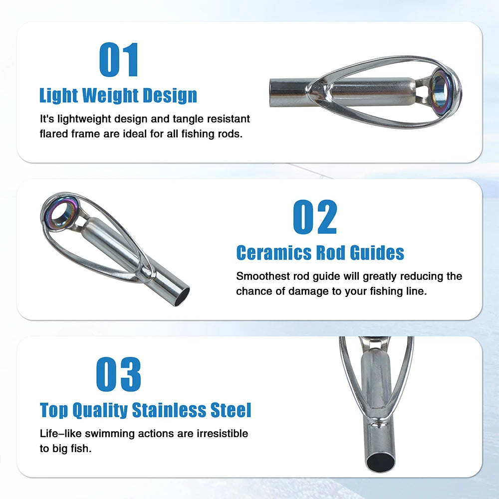 Stainless Steel Fishing Rod Tip Repair Kit - HookUpCo.