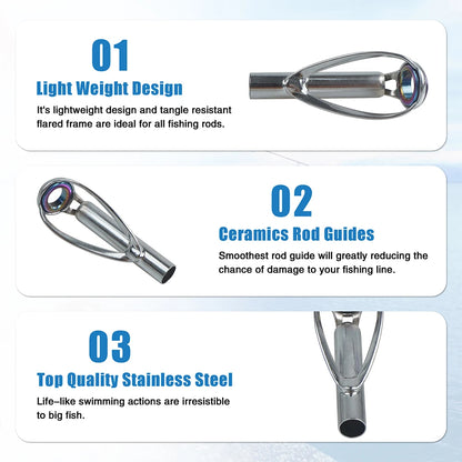 Stainless Steel Fishing Rod Tip Repair Kit - HookUpCo.