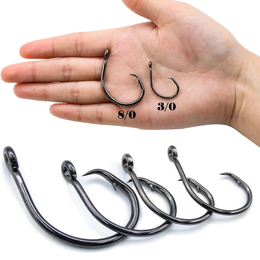 HookUpCo. Black Circle Hooks for Tuna Fishing - HookUpCo.