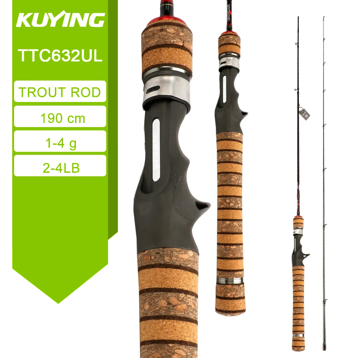 HookUpCo. Carbon Fishing Rod for Rivers and Streams - HookUpCo.
