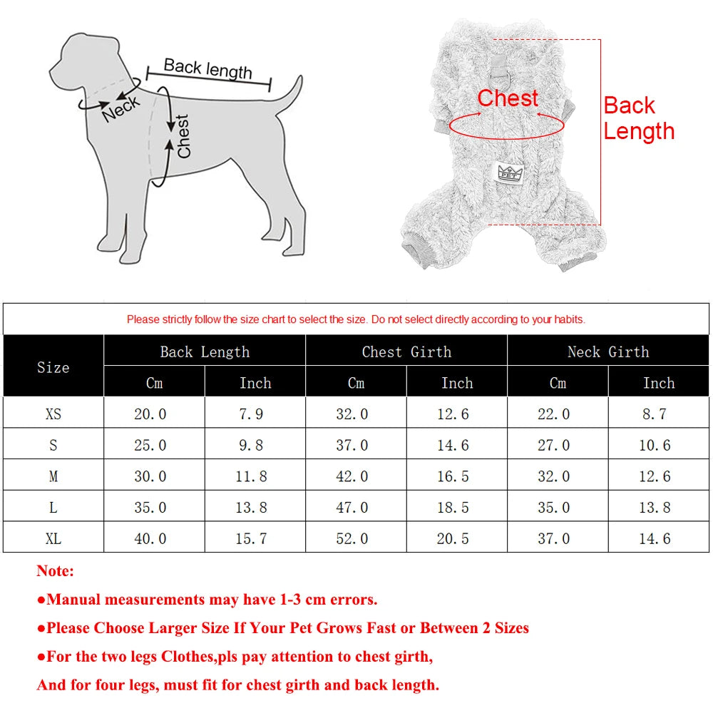 HookUpCo. Cozy Fleece Jumpsuit for Dogs