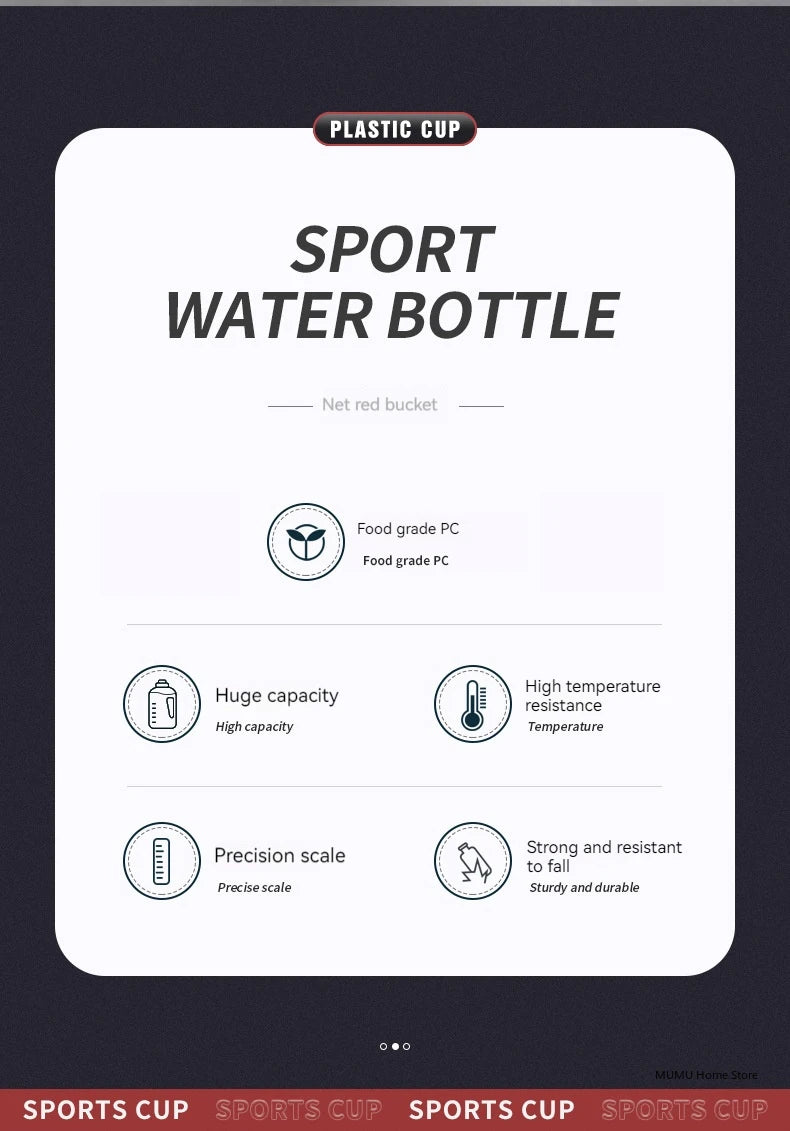 HookUpCo. Large Capacity Sports Water Bottle - HookUpCo.
