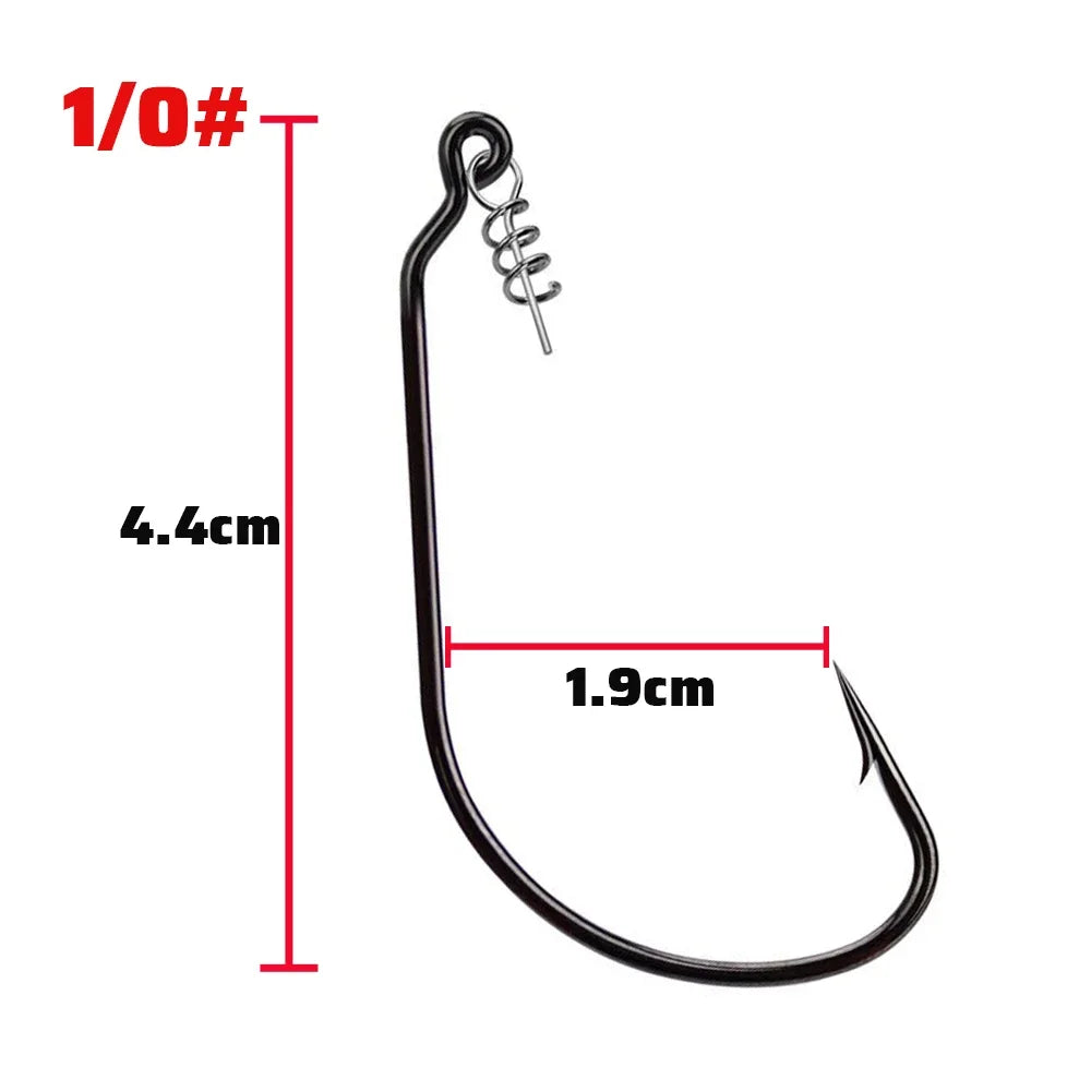 HookUpCo. Sharp Offset Worm Hooks for Fishing - HookUpCo.