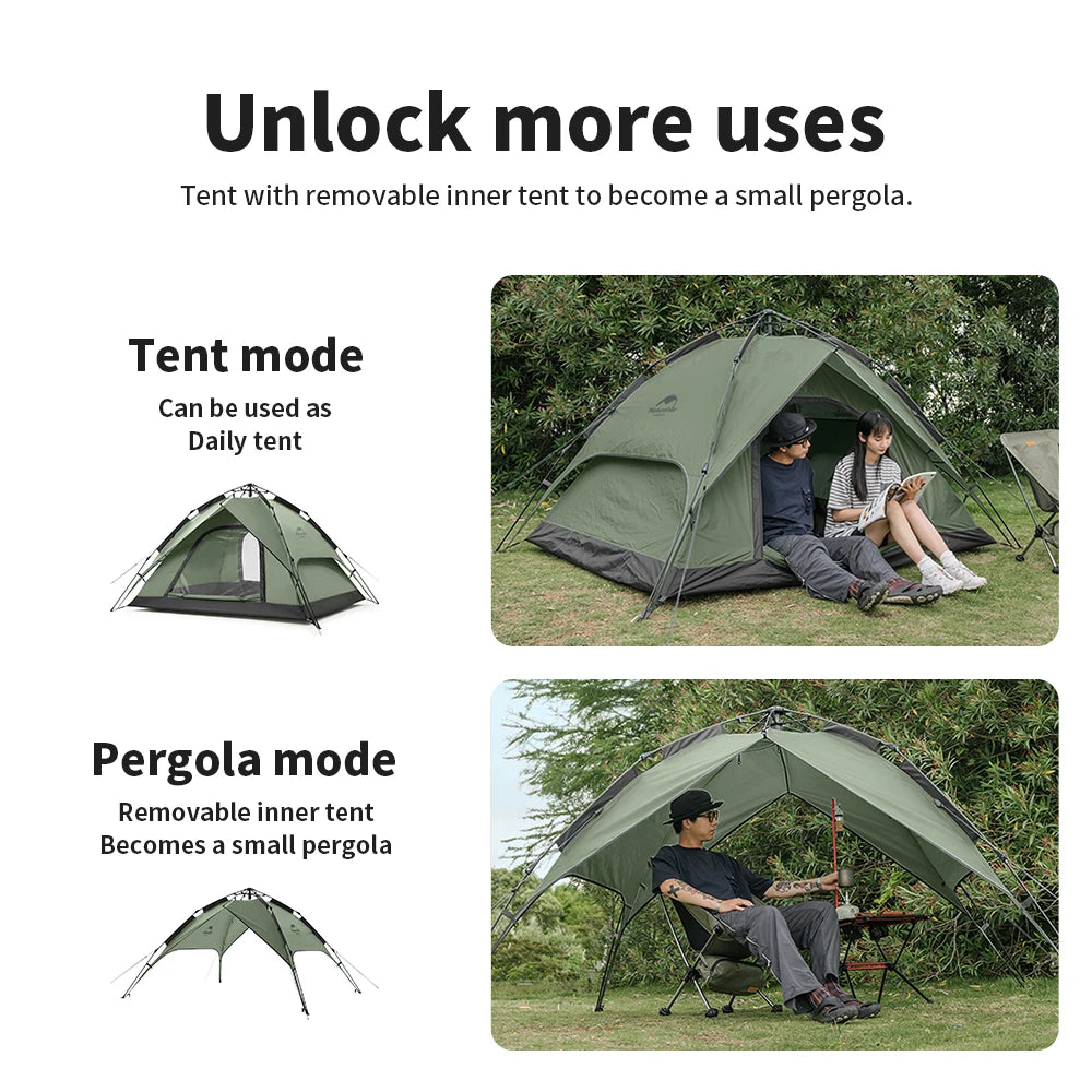 HookUpCo. Waterproof 3-Person Automatic Camping Tent - HookUpCo.