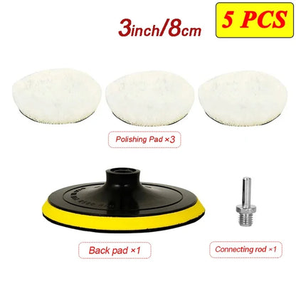 HookUpCo. 5-Piece Polishing Kit for Cars - HookUpCo.