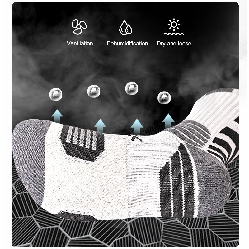 HookUpCo. Breathable Cotton Cycling Socks for All Sports