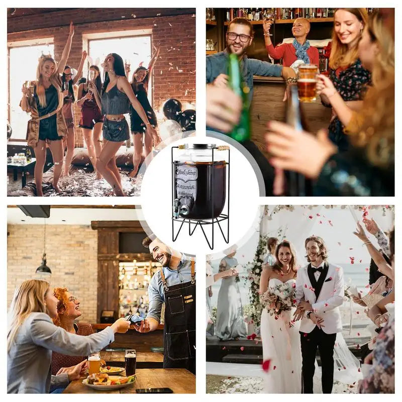 HookUpCo. 4L Drink Pitcher Dispenser