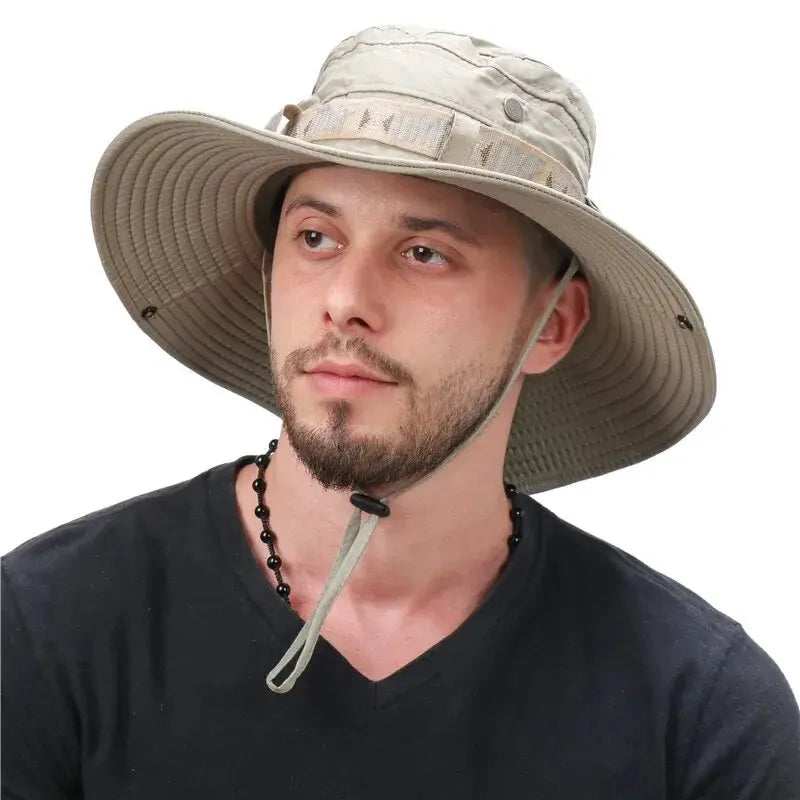 HookUpCo UV Wide Brim Bucket Hat