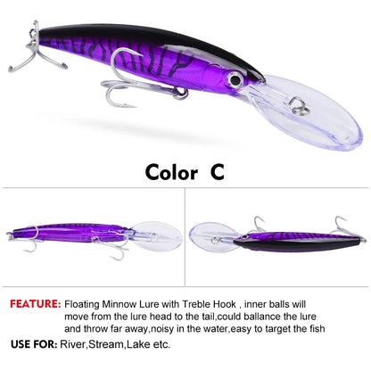 HookUpCo. Floating Fishing Lure for Bass Tackle - HookUpCo.
