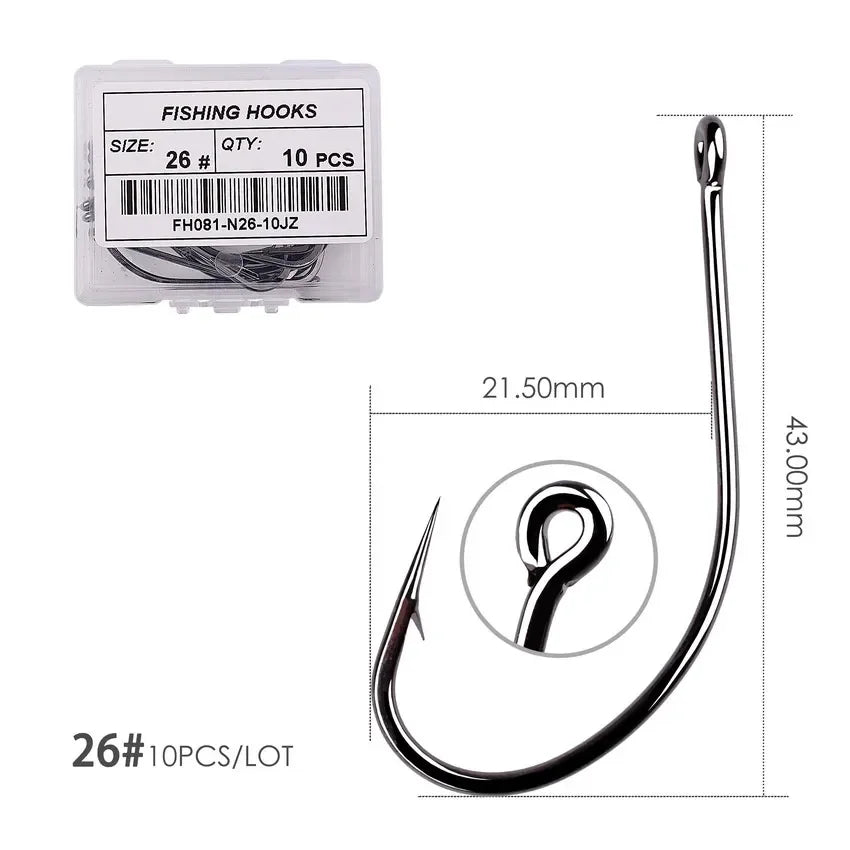 HookUpCo. High Carbon Fishing Circle Hooks 50pcs - HookUpCo.