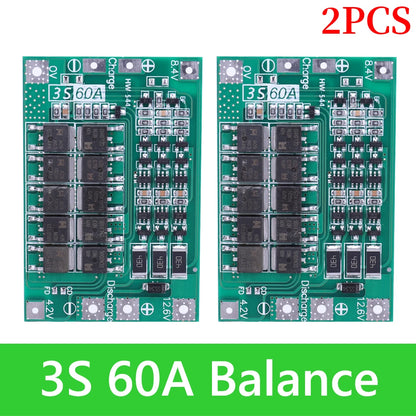 BMS 3S/4S 5A 10A 20A 25A 40A 60A Li-ion Lithium Battery Charger Protection Board 18650 For Drill Motor 12V with Enhance/Balance