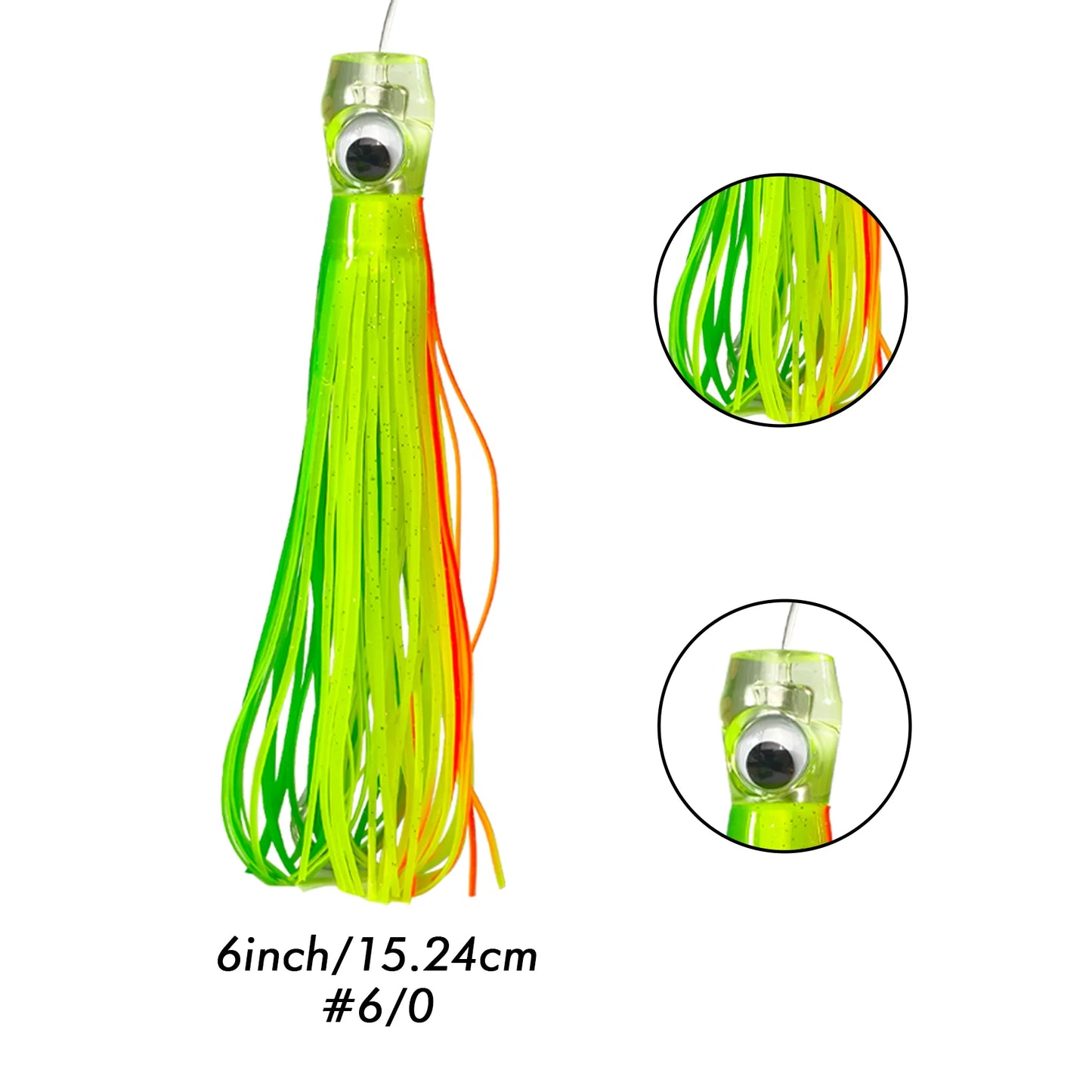 HookUpCo. Transparent Trolling Lure Set for Big Fish