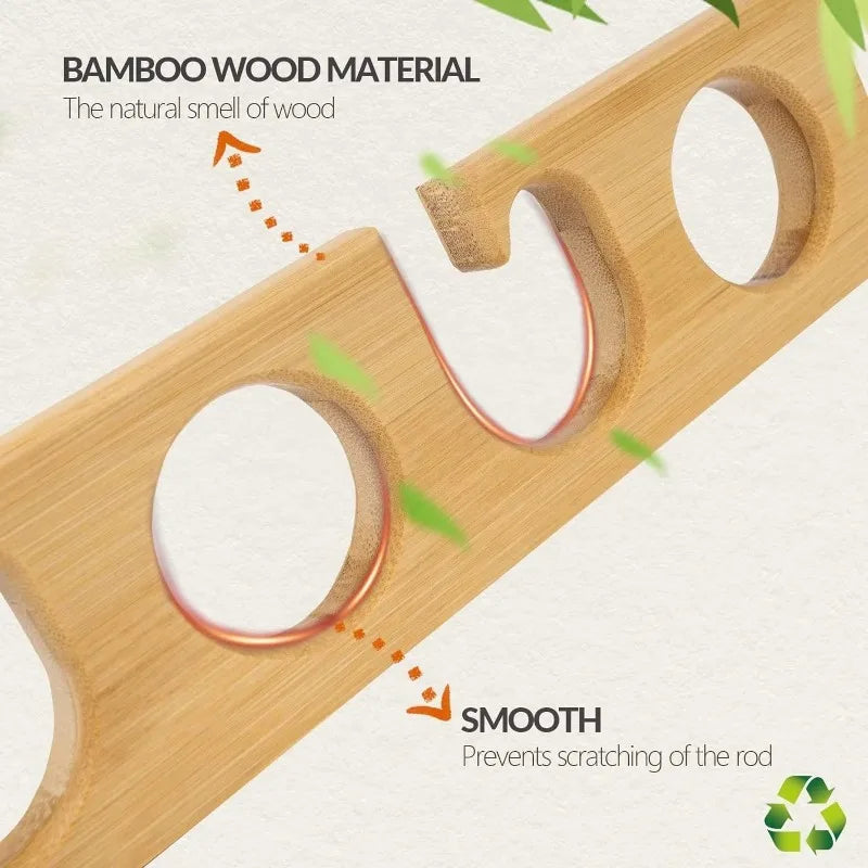 HookUpCo. Wooden Fishing Rod Storage Rack - HookUpCo.