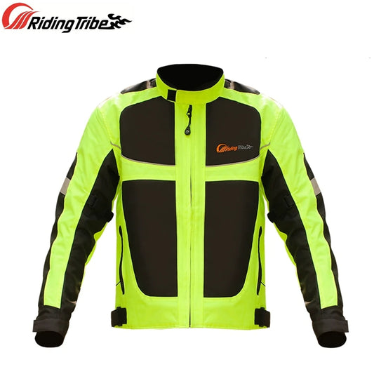 High Visibility Breathable Motorcycle Jacket with Protective Pads