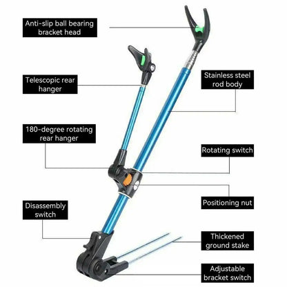 HookUpCo. Stainless Steel Telescopic Fishing Rod Holder - HookUpCo.