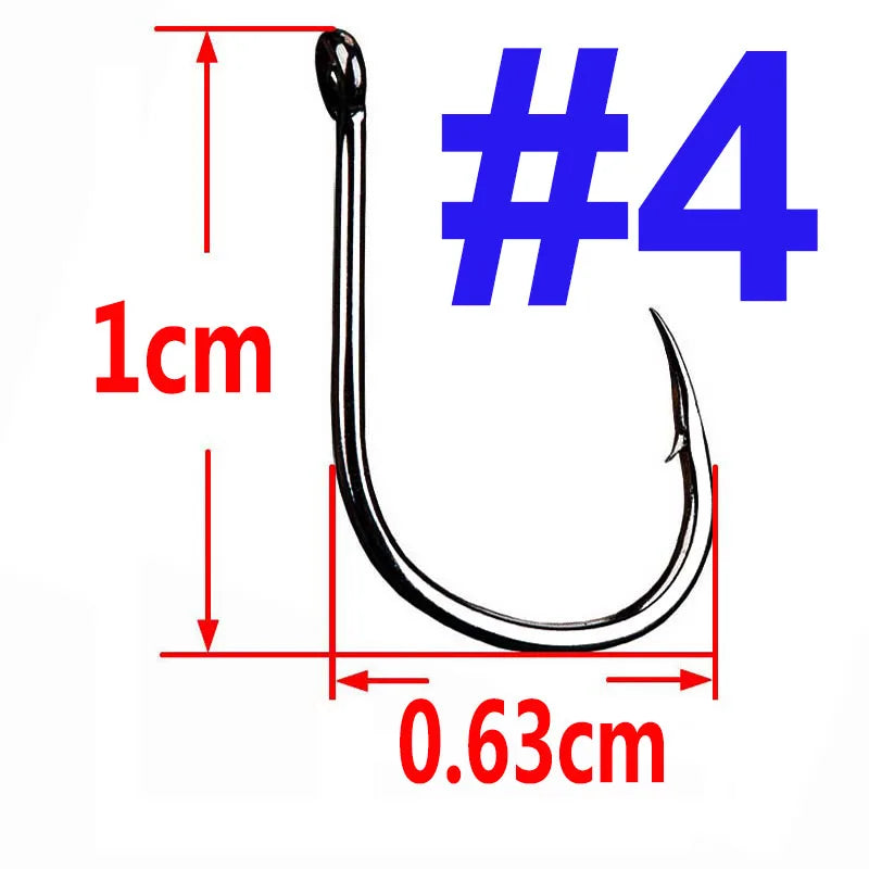100 Premium Offset Circle Hooks for Fishing Tackle Set