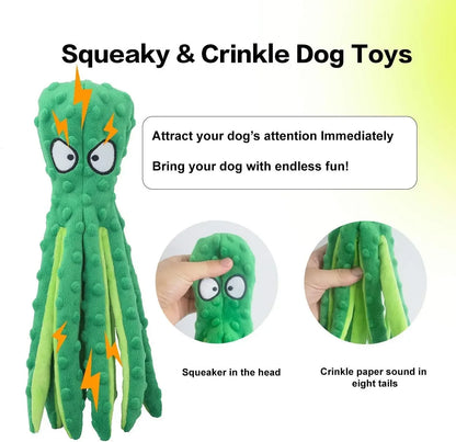 HookUpCo. Plush Octopus Toy for Teething Puppies