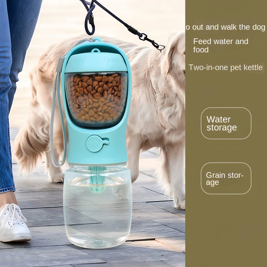 HookUpCo. Portable Pet Water Bottle and Food Container
