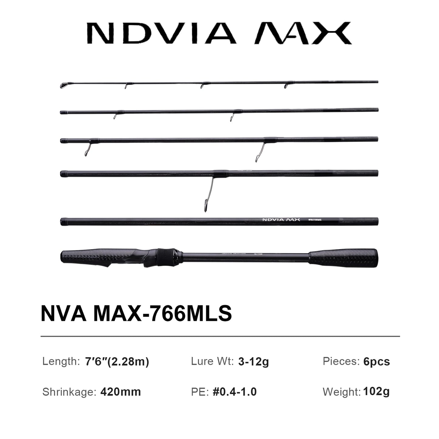 HookUpCo. 8FT Tubular Tip Fishing Rod for Squid