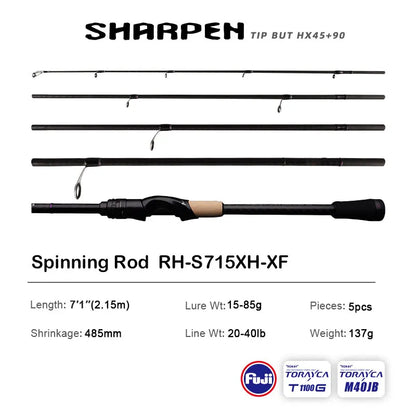HookUpCo. PureLure Spinning Rod for Bass Fishing - HookUpCo.