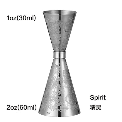 HookUpCo. Stainless Steel Cocktail Jigger Tool