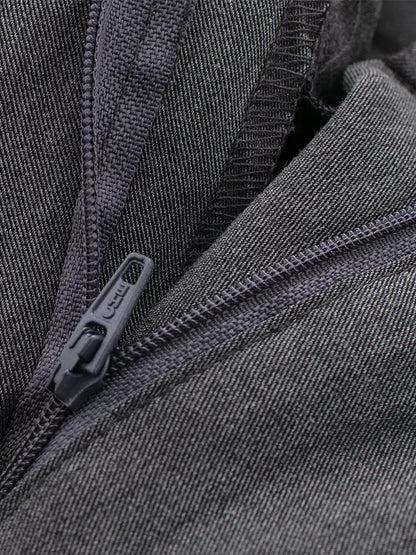 Chic High Waist Zipper Straight Pants for Vintage Style