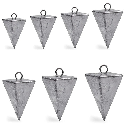 2Pcs Pyramid Fishing Sinkers for Saltwater Surf Tackle Gear