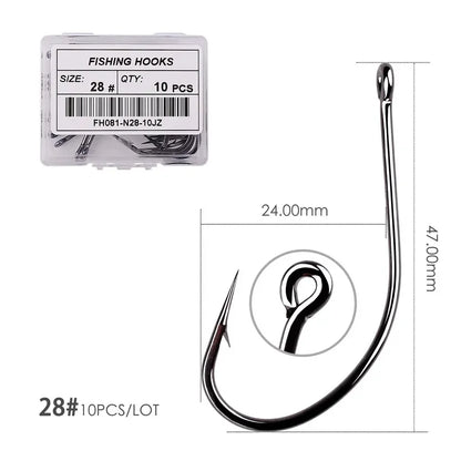 HookUpCo. High Carbon Fishing Circle Hooks 50pcs - HookUpCo.
