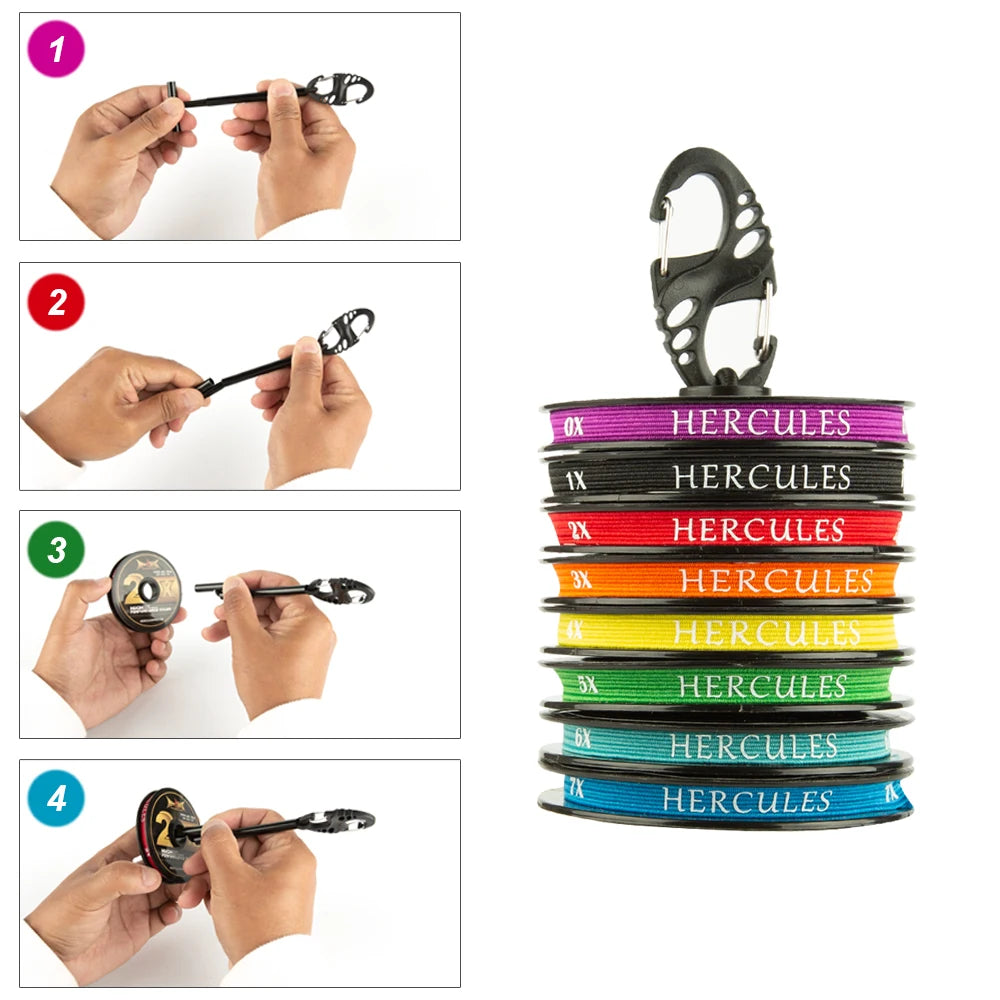Fluorocarbon Fly Tippet 3 Pack with Holder - HookUpCo.