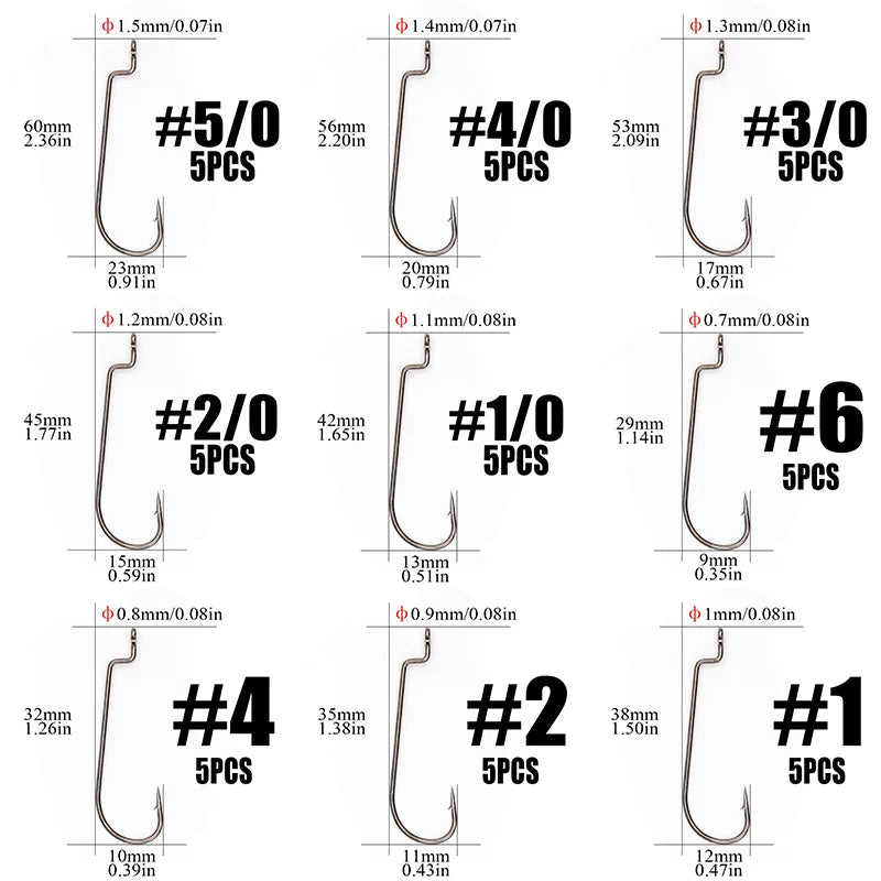 HookUpCo. 10-Pack Super Lock Fishing Hooks - HookUpCo.