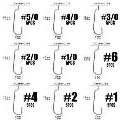 HookUpCo. 10-Pack Super Lock Fishing Hooks - HookUpCo.