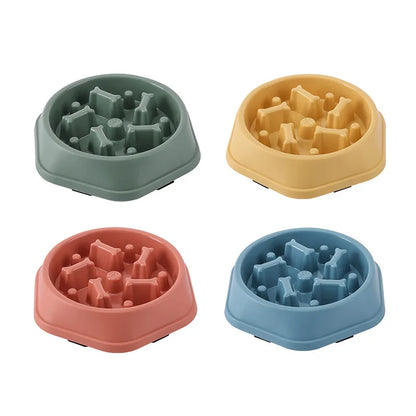 Slow Feed Anti-Choking Bowl for Cats and Dogs - Multiple Colors