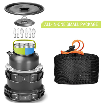 HookUpCo. Compact Camping Cookware Set for Two - HookUpCo.