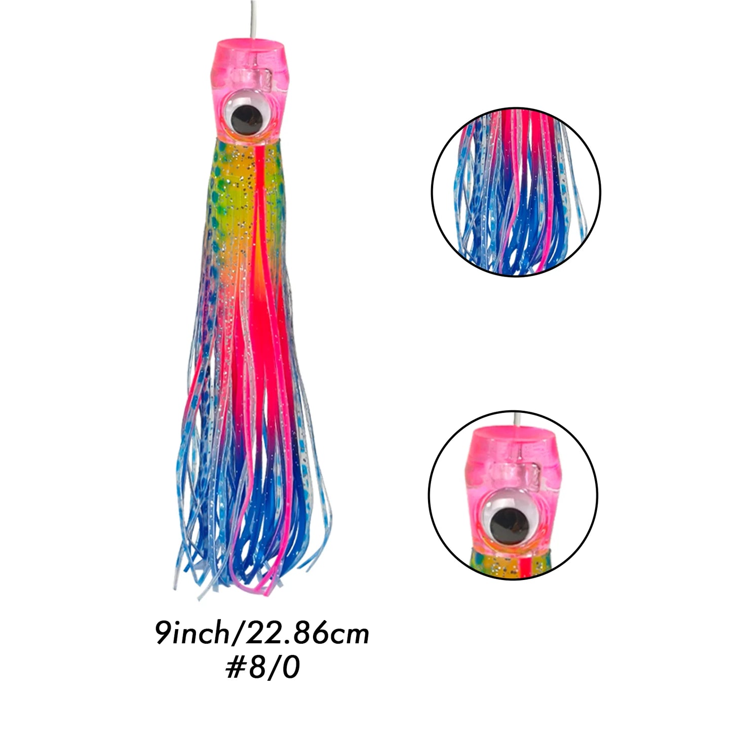 HookUpCo. Transparent Trolling Lure Set for Big Fish