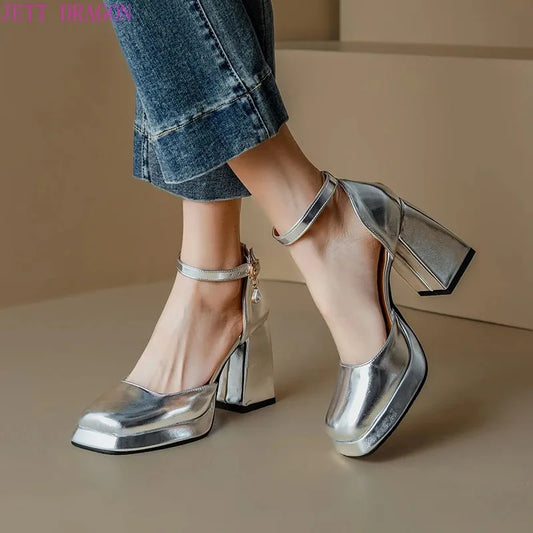 Luxury HookUpCo. Women's Ankle Strap High Heel Sandals