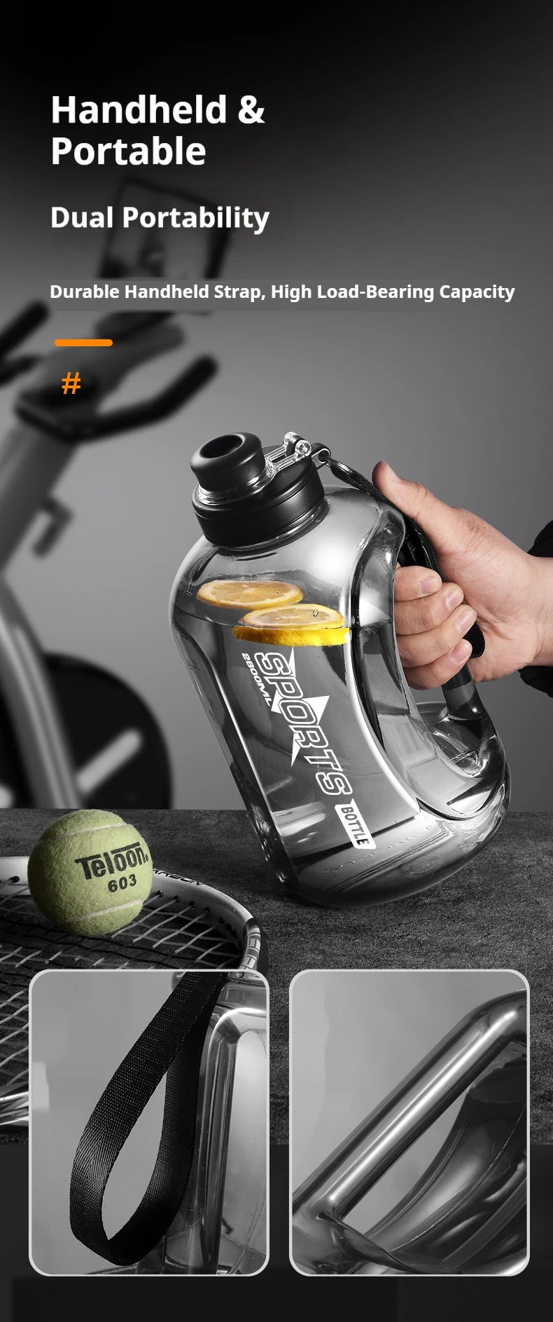 HookUpCo. Large Capacity Sport Water Bottle - HookUpCo.