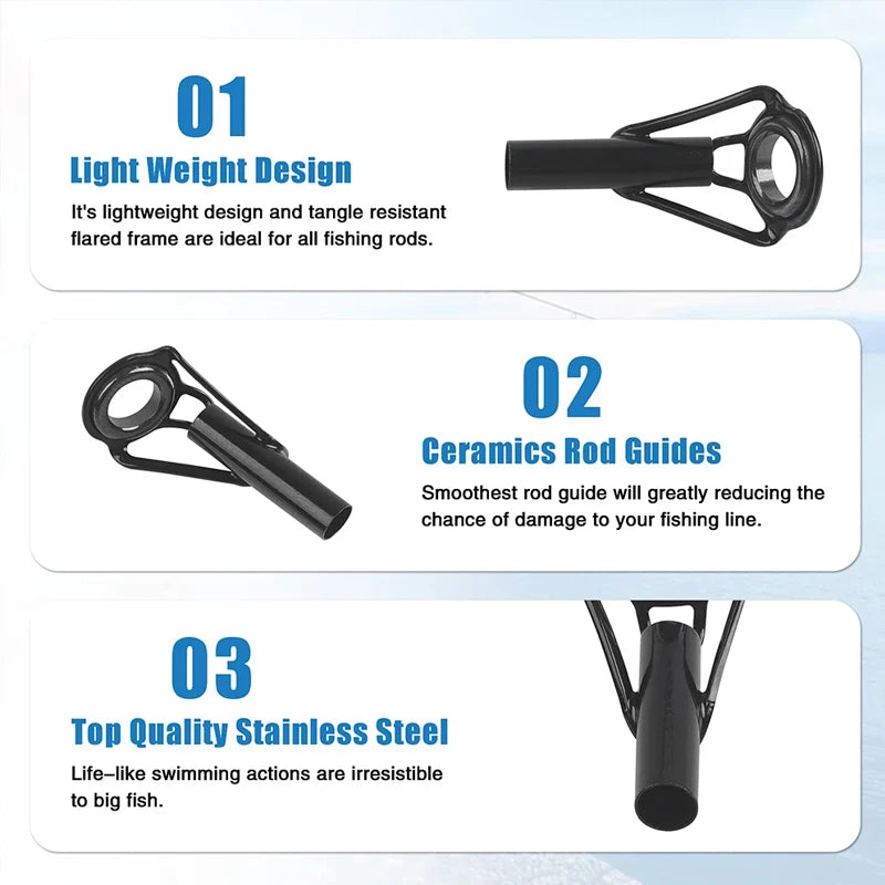 Fishing Rod Guide Repair Kit - 80 Stainless Tips - HookUpCo.